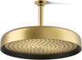 Kohler 26292-2MB Statement® Round 14' single-function rainhead, 2.5 gpm, Vibrant Brushed Moderne Brass