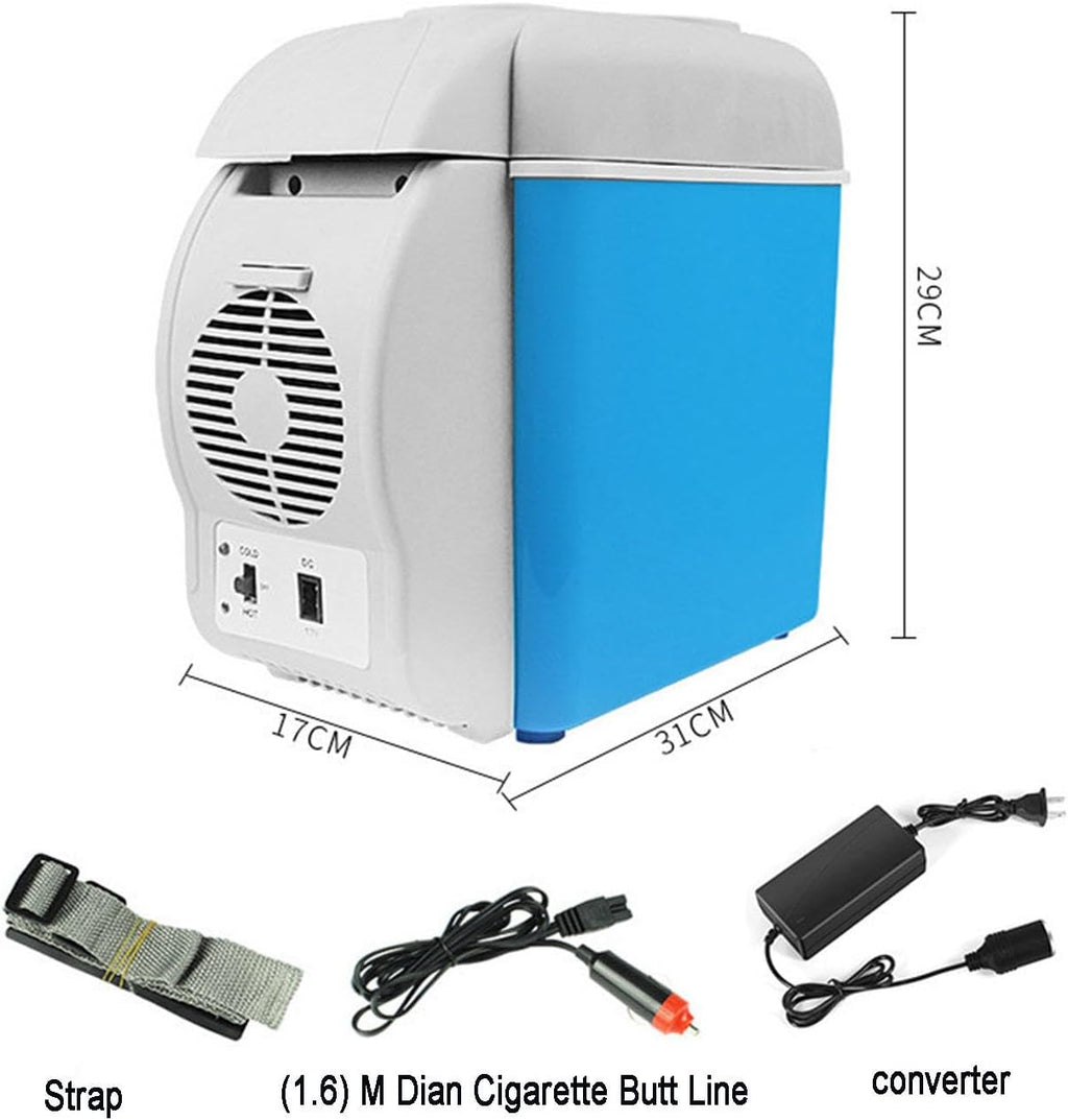 Mini Car Refrigerator Portable Electric Cooler and Warmer Car Fridge 12 Volt Small Refrigerator for Christmas's Day Gift, Skincare, Beverage, Food, Home, Office and Car