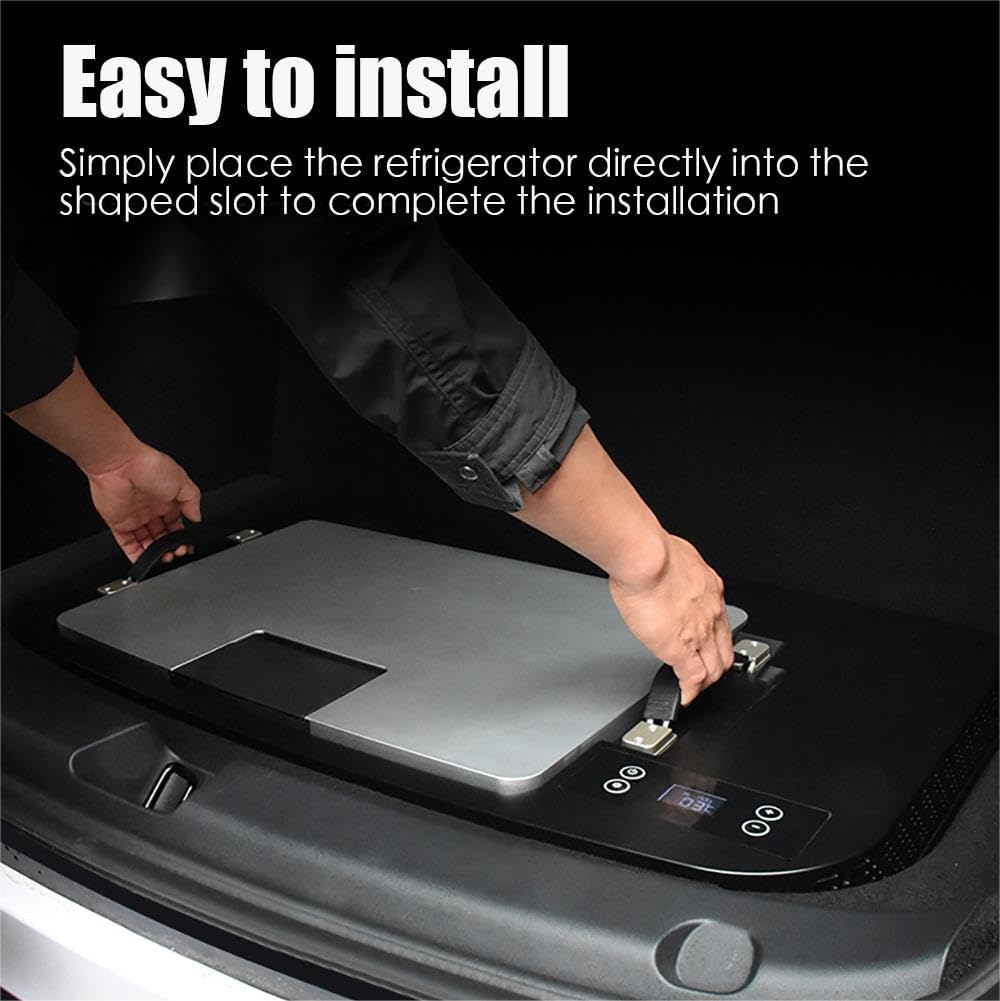 Model Y 2020-2025 Trunk 35L App Control Fridge Huge Car Refrigerator, Car Freezer for Tesla Model Y Juniper 2025+, -7.6℉-50℉ Trunk Portable Freezer for Camping Tailgating Road Trip Home