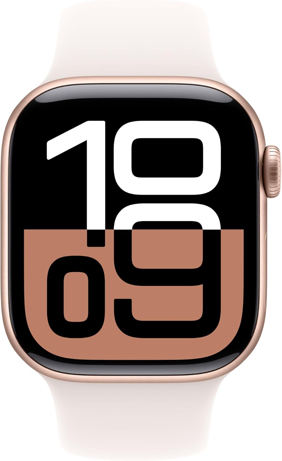 Apple Watch Series 10 [GPS 42mm case] Smartwatch with Rose Gold Aluminum Case with Light Blush Sport Band - S/M. Fitness Tracker, ECG App, Always-On Retina Display, Water Resistant