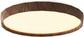 ANYLOVE 19 inch LED Flush Mount Ceiling Light Fixture,3000K 4000K 5000K Adjustable Ceiling Lights, Farmhouse Walnut Wood Grain Ceiling Light for Bedroom Hallway Bathroom Kitchen