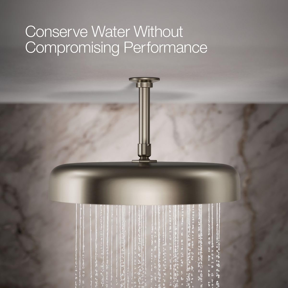 Kohler 26292-BN Statement® Round 14' single-function rainhead, 2.5 gpm, Vibrant Brushed Nickel