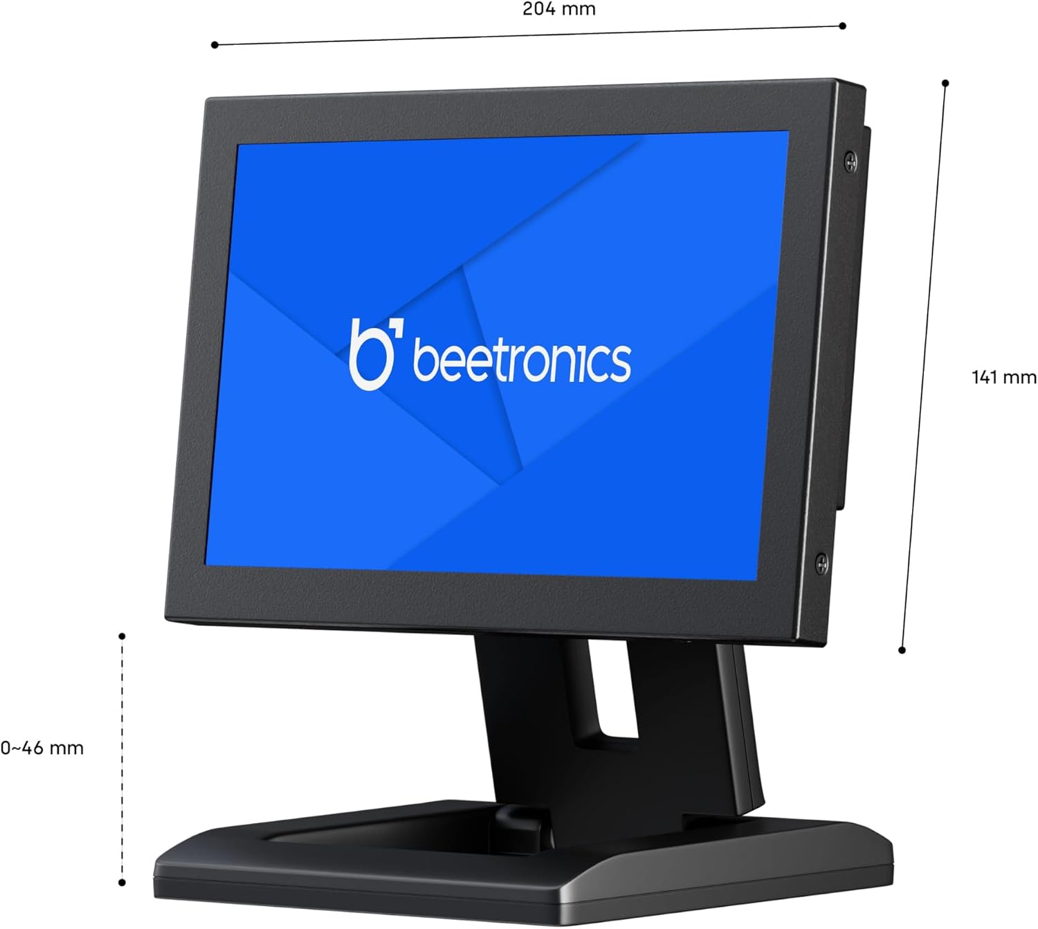 Beetronics 8-Inch Full HD IPS Monitor - Professional Industrial-Grade Display | HDMI, VGA, BNC, RCA Inputs | Durable Metal Housing, Matte Screen, 24/7 Continuous Operation, Wide Viewing Angle - 8HD7M