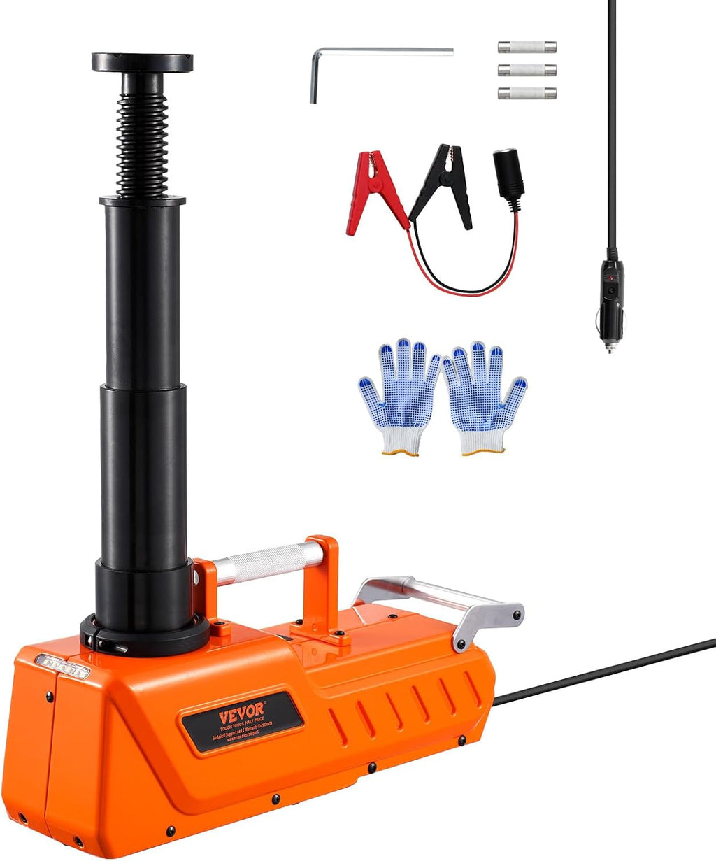 VEVOR Electric Car Jack, 15 Ton Hydraulic Jack Lift, Hydraulic Lifting Range 7.9-20.5 inch Portable Jack kit for Sedan, SUV, Truck