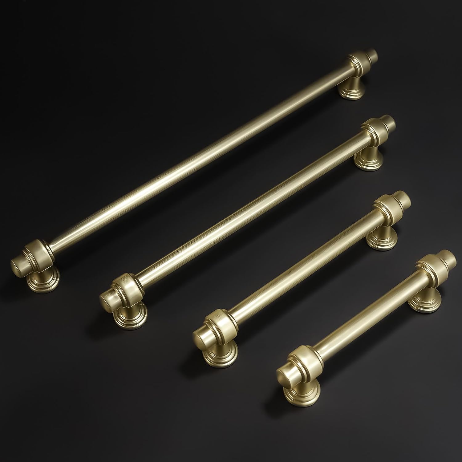 10 Pack 12-3/5 inch(320mm) Brushed Brass Kitchen Cabinet Handles Cabinet Pulls Gold Drawer Pulls Kitchen Cabinet Hardware Handles Dresser Handles