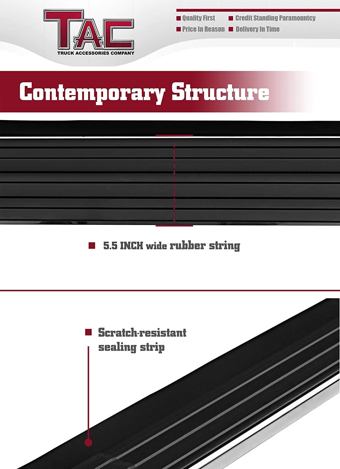 TAC Running Boards Compatible with 2016-2022 Honda Pilot SUV Aluminum Black Side Steps Nerf Bars Step Rails Truck Pickup Rock Panel Off Road Exterior Accessories 2pcs