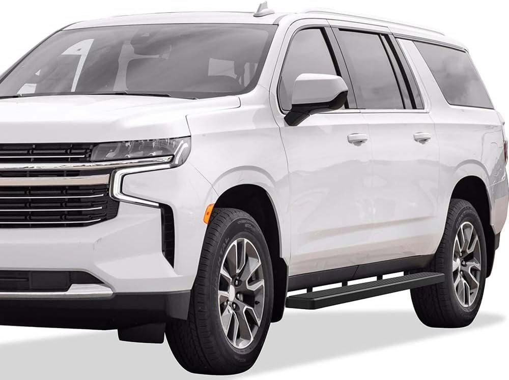 APS Running Boards (Side Bars Step) Compatible with Chevy Suburban 2021-2026 (Stainless Steel Black Powder Coated 5 inches)
