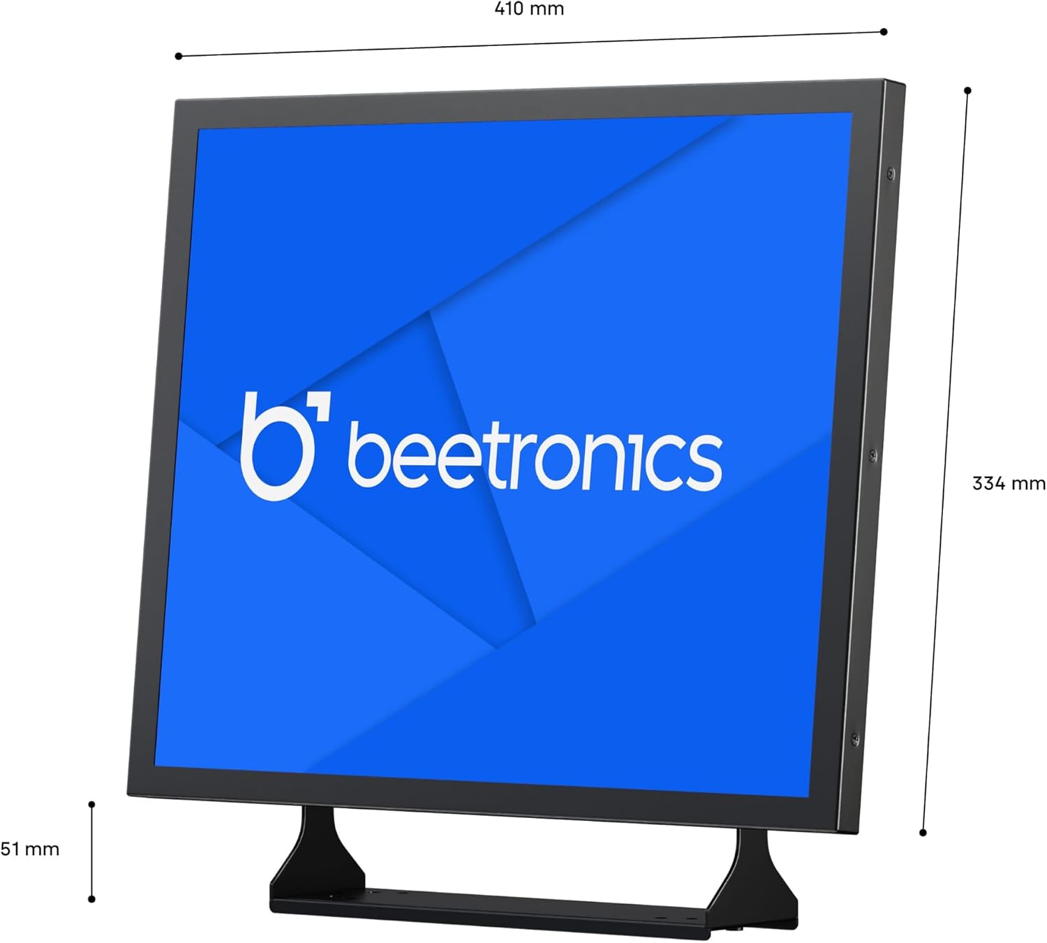Beetronics 19-Inch Full HD IPS Monitor - Professional Industrial-Grade Display | HDMI, VGA, BNC, RCA Inputs | Durable Metal Housing, Matte Screen, 5:4 Aspect Ratio, Wide Viewing Angle - 19VG7M