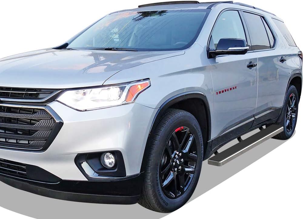 Tuxtreme Running Boards 5 inches Compatible with Chevy Traverse 2018-2023 304 Stainless Steel (Nerf Bars Side Steps Side Bars)