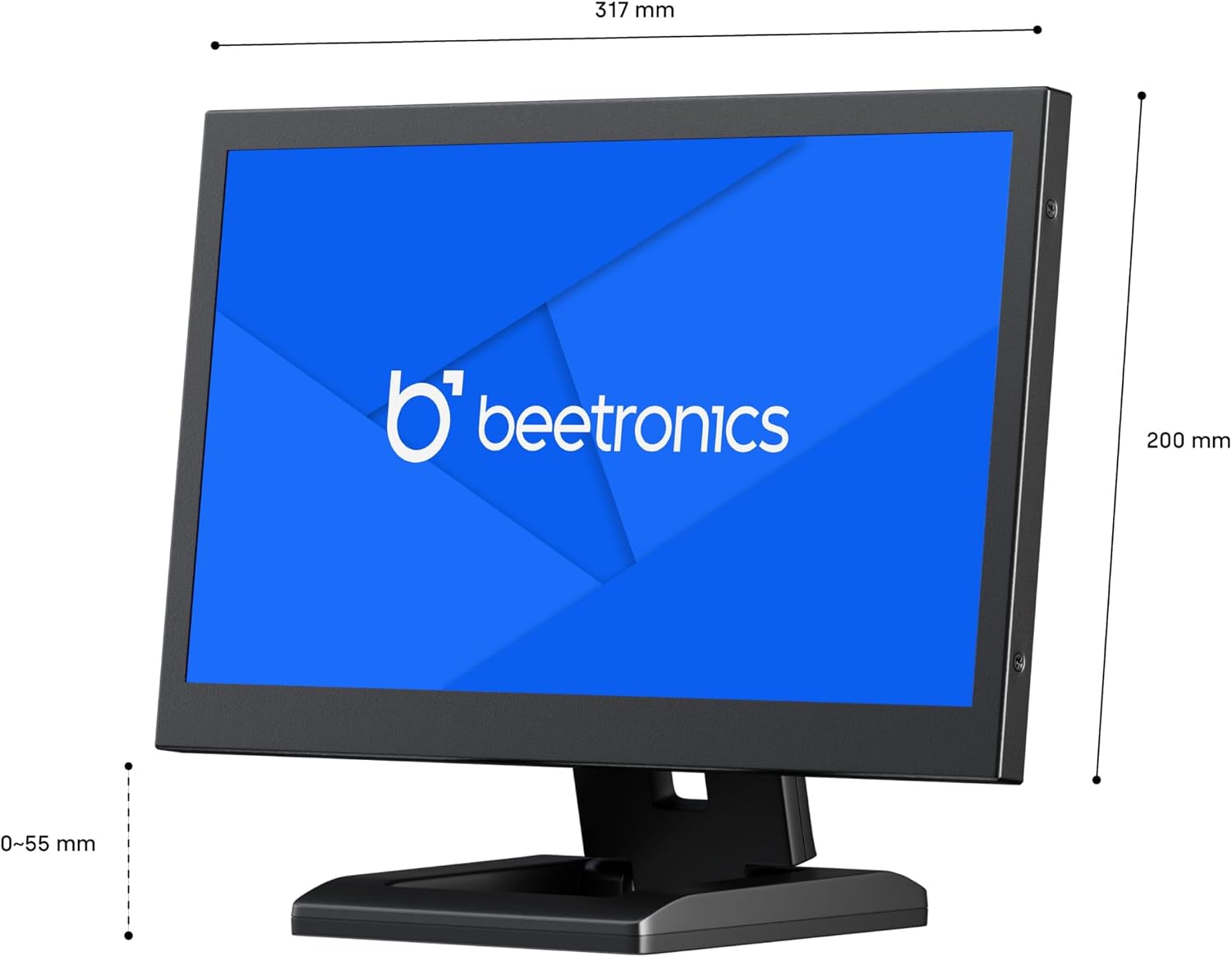 Beetronics 13-Inch Full HD IPS Monitor - Professional Industrial-Grade Display | HDMI, VGA, BNC, RCA Inputs | Durable Metal Housing, Matte Screen, 24/7 Continuous Operation, Wide Viewing Angle, 13HD7M