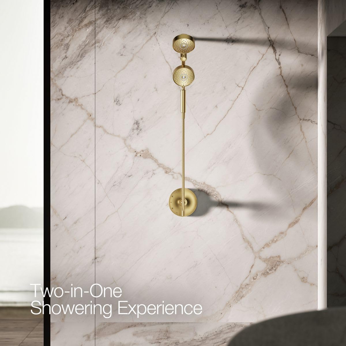 Kohler Purist® Showerhead 2-In-1 Combo 1.75 GPM, Brass, Plastic, Brushed