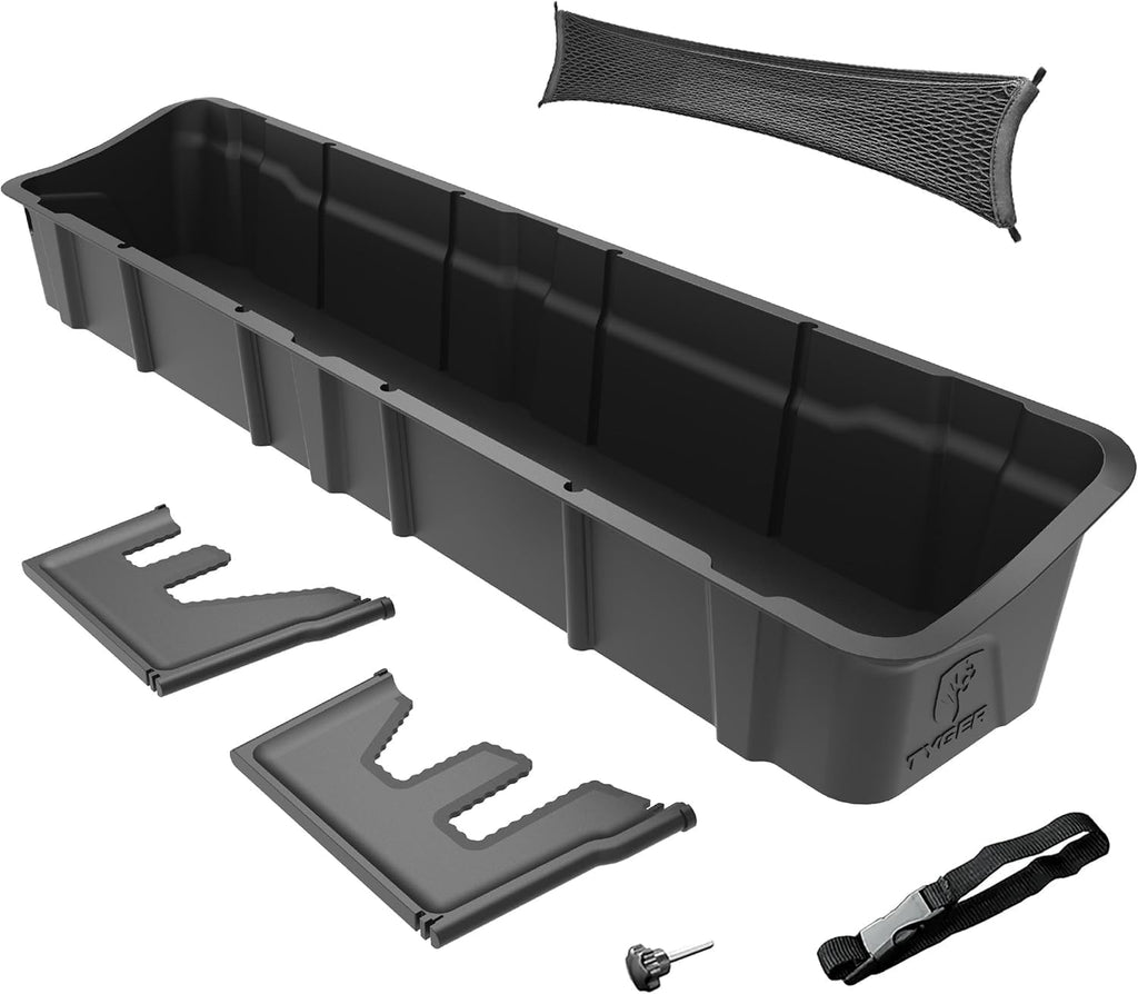 Tyger Auto Rear Under Seat Storage Box Compatible with 2015-2026 Ford F-150; 2017-2026 F-250 F-350 SD Supercrew Cab, Custom-Fit Cargo Organizer Console | TG-CB5F8868