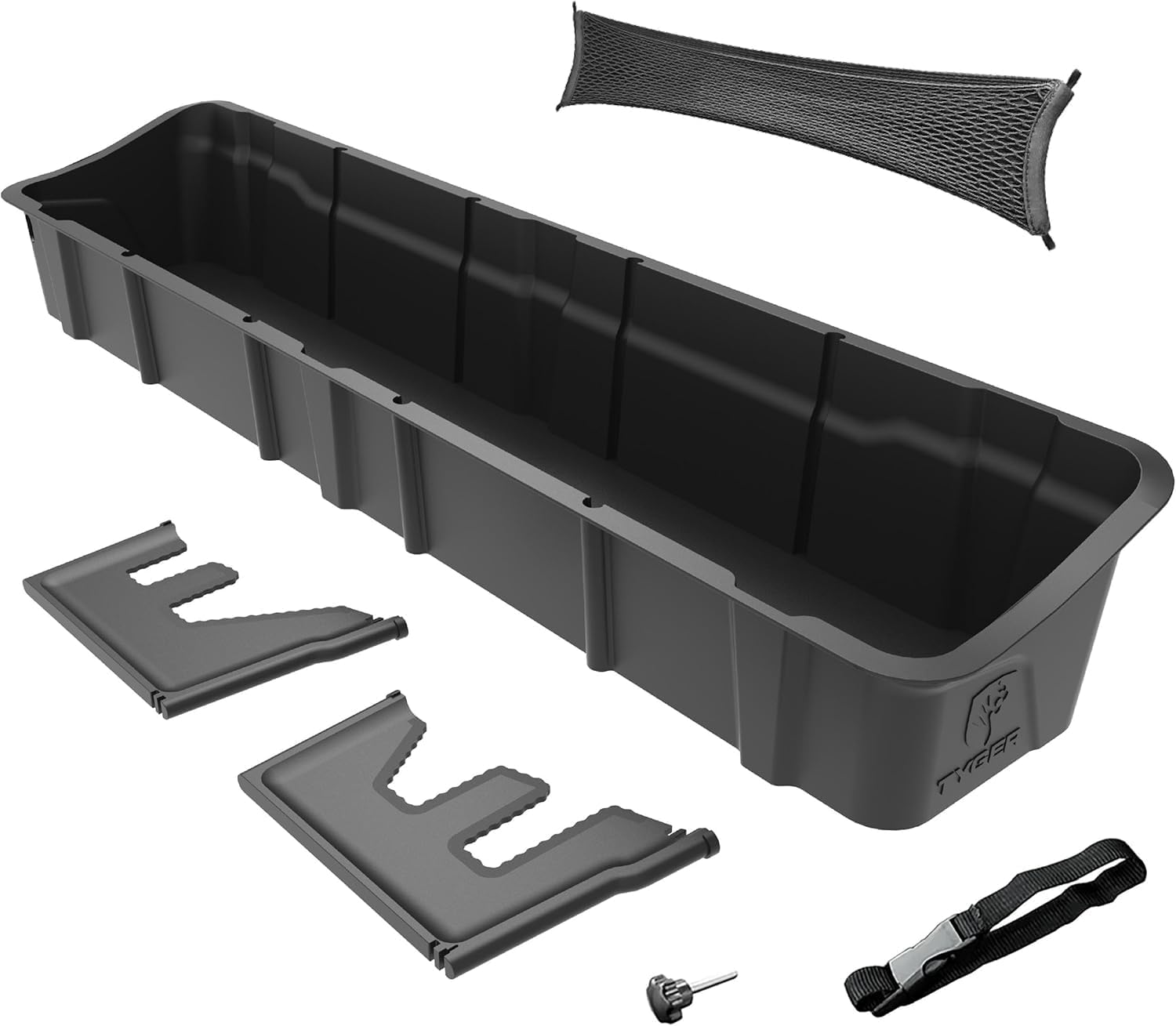 Tyger Auto Rear Under Seat Storage Box Compatible with 2015-2026 Ford F-150; 2017-2026 F-250 F-350 SD Supercrew Cab, Custom-Fit Cargo Organizer Console | TG-CB5F8868