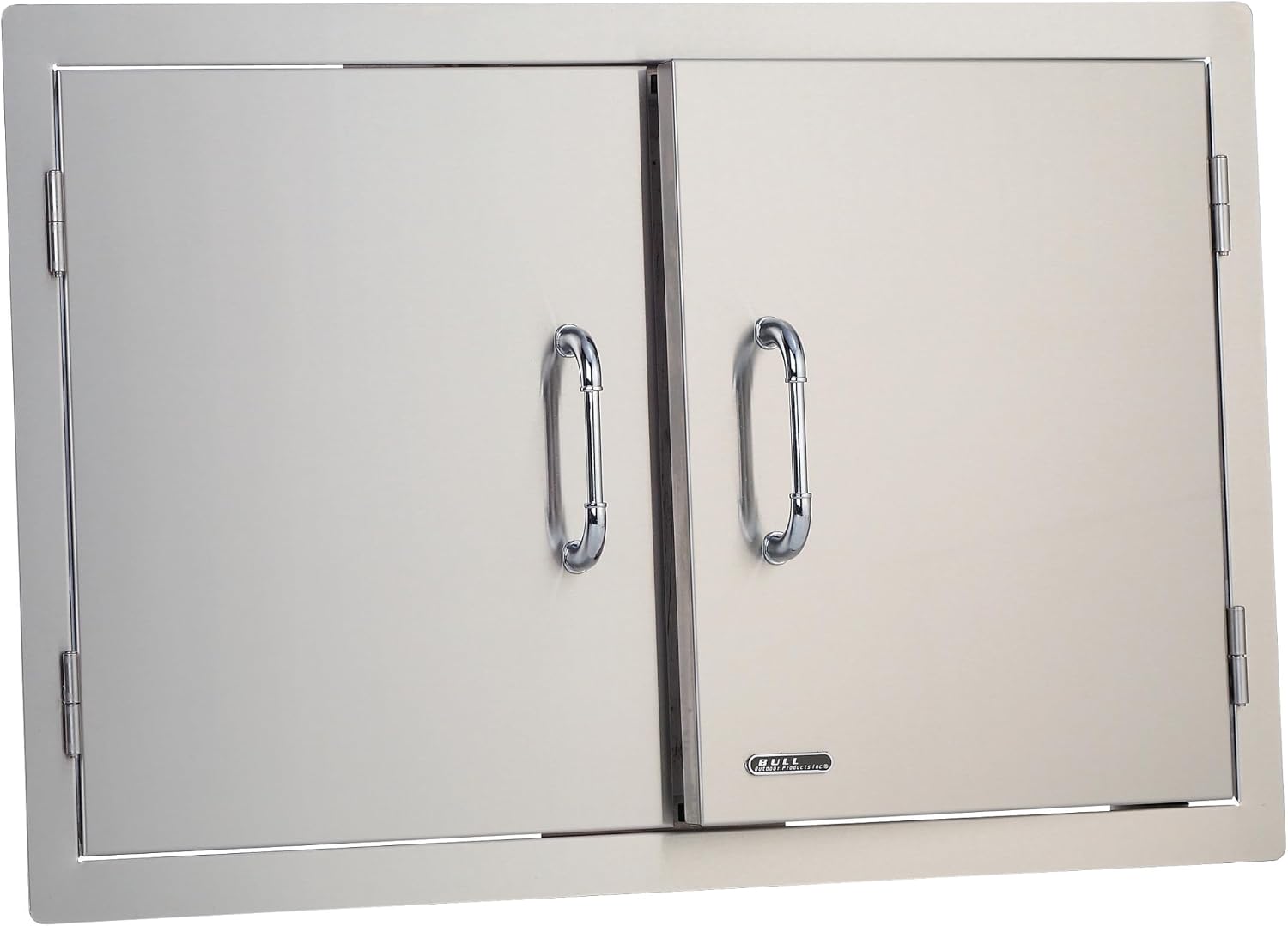 Bull Outdoor Products 34000 38' Double Access Doors – 304 16 Gauge Stainless Steel, Double Walled Design, Rust and Stain Resistant, Outdoor Kitchen Cabinet Access for Propane Tanks, Heavy Duty
