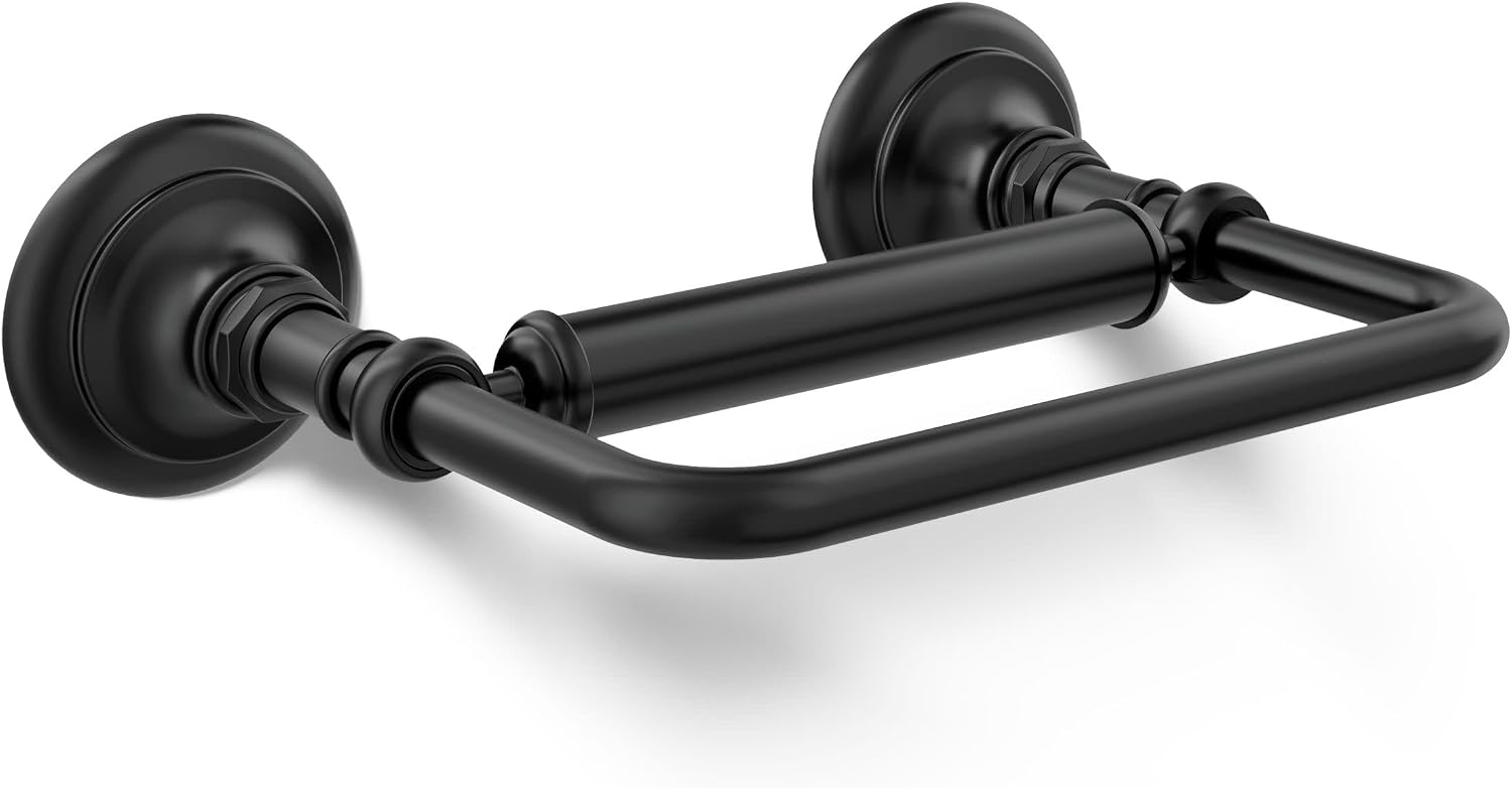 Kohler K-72573 Artifacts Single Bar Horizontal Tissue Holder - Matte Black
