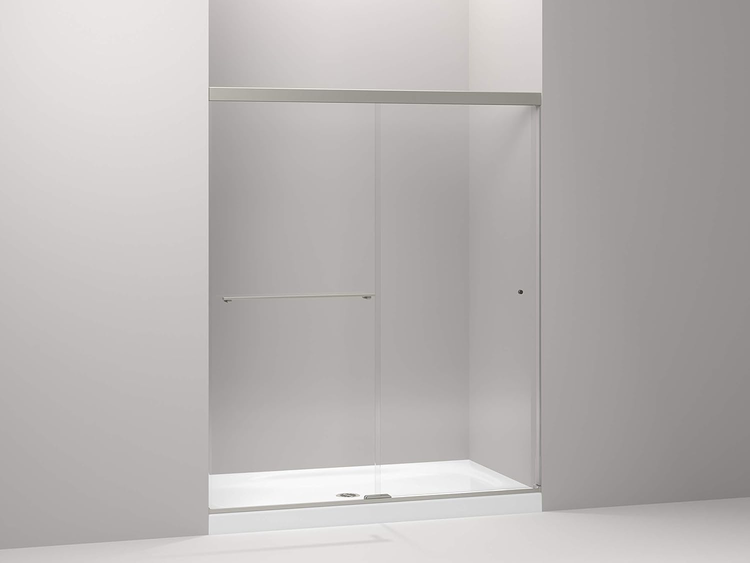 Kohler K-707206-D3-BNK Revel Sliding Shower Door w/Frosted Glass Brushed Nickel