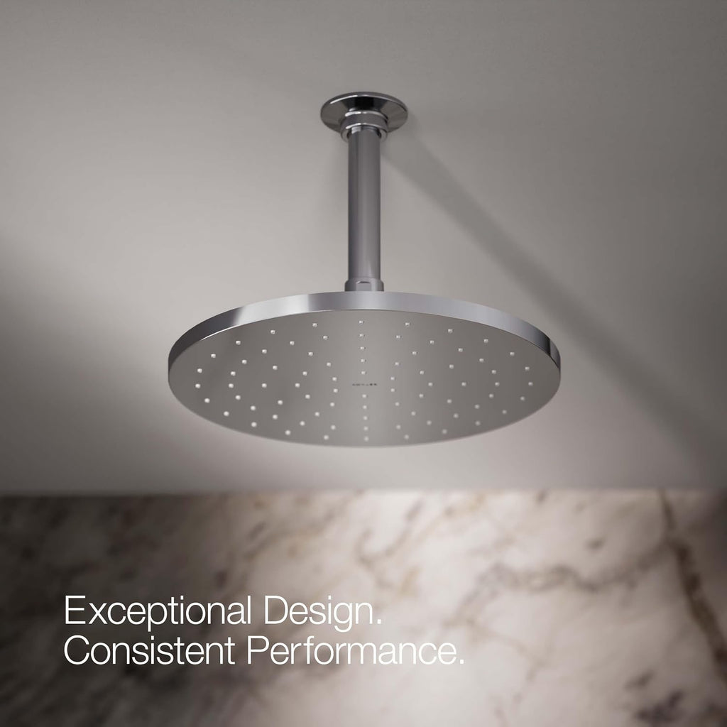 Kohler 13689-G-CP Contemporary Round 10' single-function rainhead, 1.75 gpm, Polished Chrome