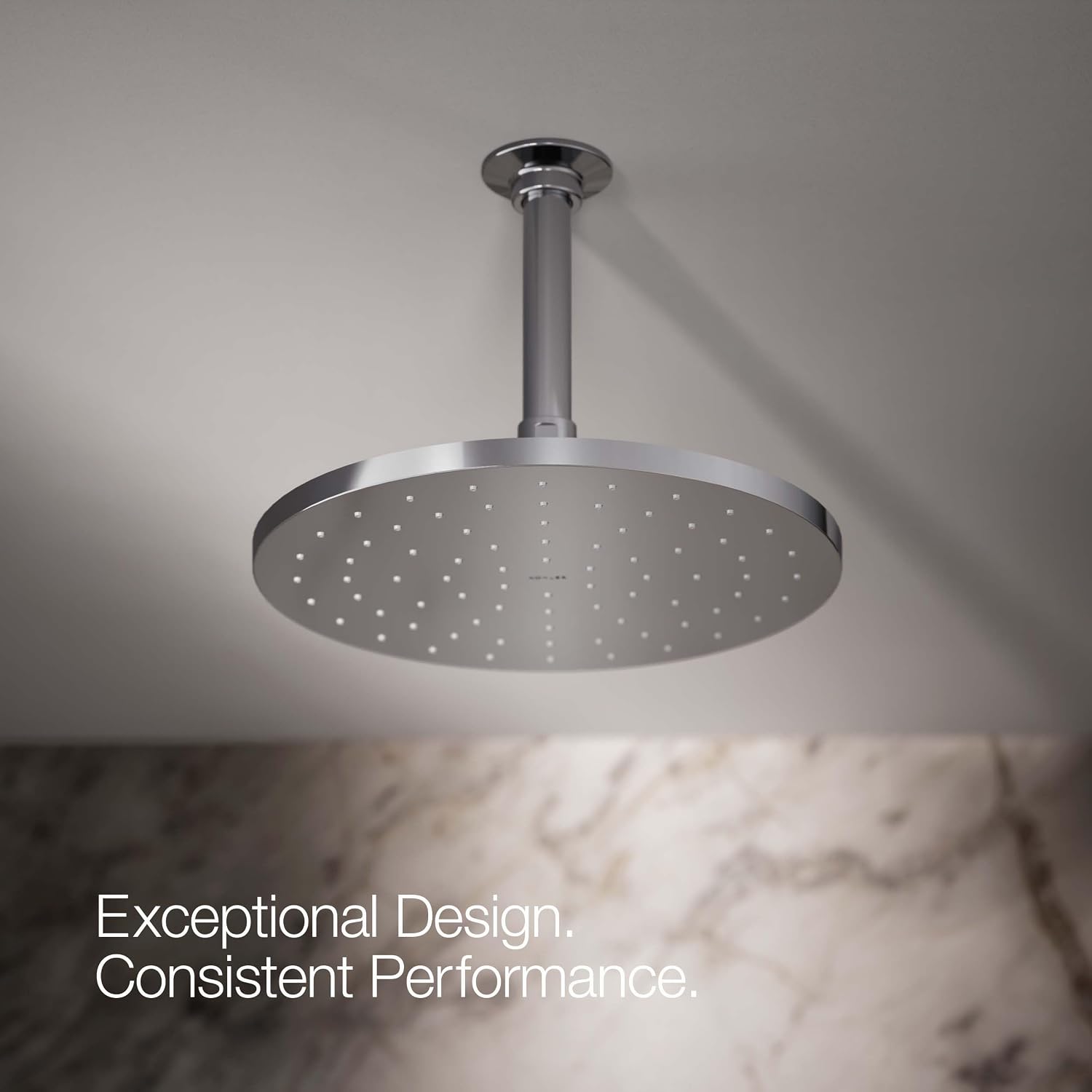 Kohler 13689-G-CP Contemporary Round 10' single-function rainhead, 1.75 gpm, Polished Chrome