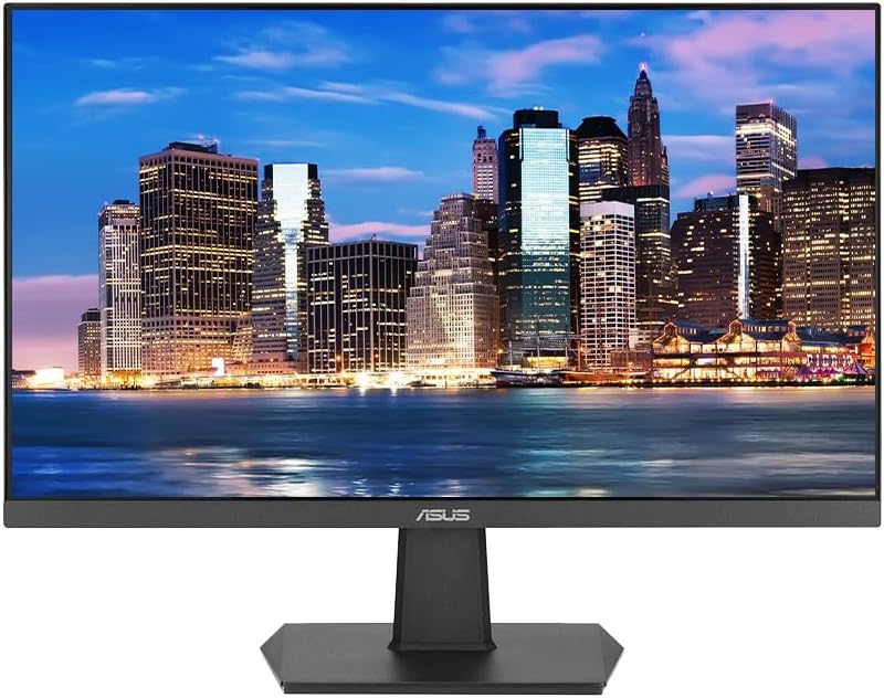 ASUS VA24EHF 24-inch 1080p FHD LCD Monitor, 2-Pack HDMI, Eye Care, Low Blue Light, 100Hz 1ms Desk Mount Dual Monitor Stand, MK270 Wireless Keyboard & Mouse, Gel Mouse & Wrist Pad