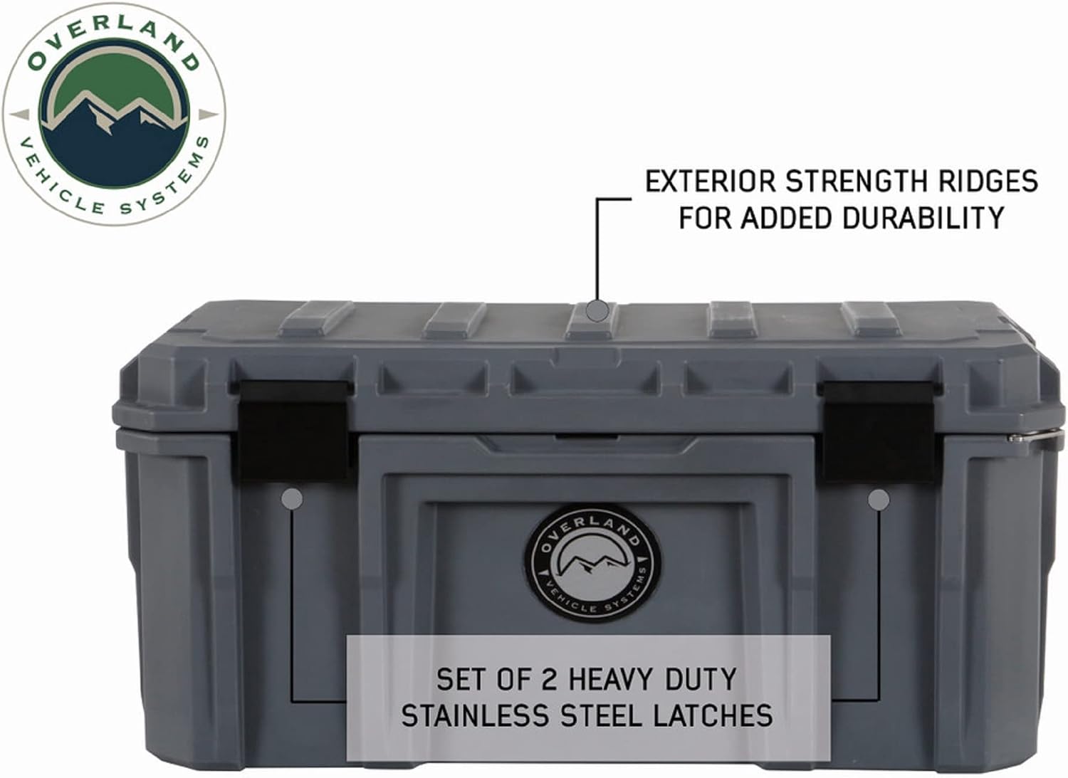 TrendsAuto D.B.S. 95 QT Dry Box Storage with Drain and Bottle Opener | Dark Grey | Waterproof Sealing | Heavy Duty Latches | 40100011 | Includes TrendsAuto Decal