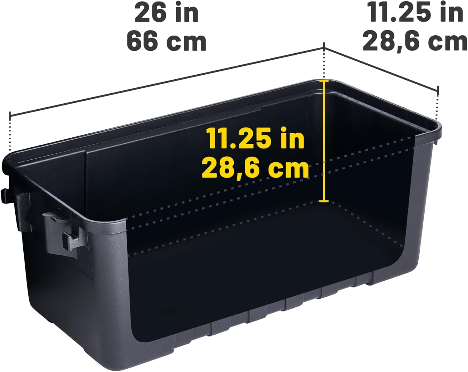 Plano Storage Trunk, Black, Medium, Lockable Storage Box, Airline Approved Sportsman Trunk, Hunting Gear and Ammunition Bin, Heavy-Duty Containers for Camping, 68-Quart