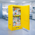 34 Gallon Flammable Cabinet, Hazardous Storage cabinets, Galvanized Steel Safety Storage Cabinet, Adjustable Shelf Fireproof Cabinet, for Commercial Industrial and Home Use 35H x 23W x 18.2D