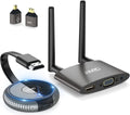 TIMBOOTECH 4K Wireless HDMI Transmitter and Receiver, Plug & Play, Wireless Multiple TX, VGA & HDMI Dual Screens Casting 5.8G Video for Laptop, Cable Box, DSLR, Phone to Monitor, Projector, TV - 165FT