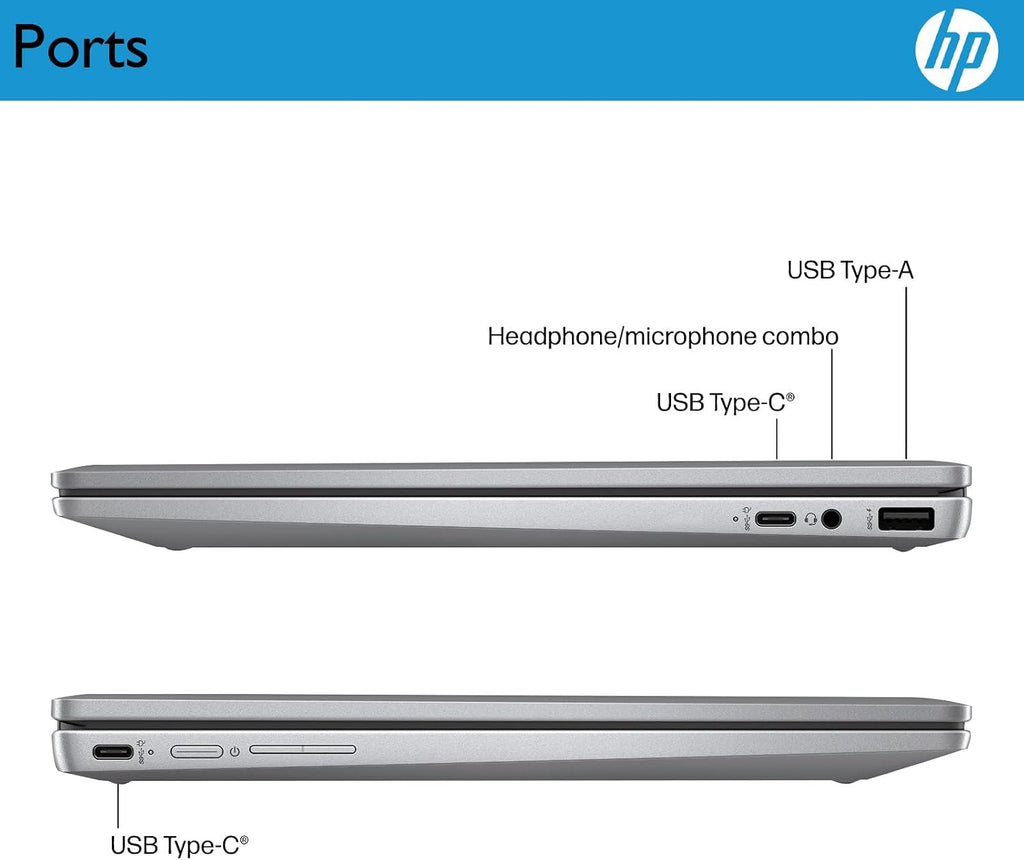 HP Chromebook Plus x360 Laptop 14' 2 in 1 Touchscreen Business Laptop for Student Intel Core i3 N305 8GB RAM 256GB UFS Backlit KB Wi-Fi 6 Chrome OS w/Google AI (Renewed)