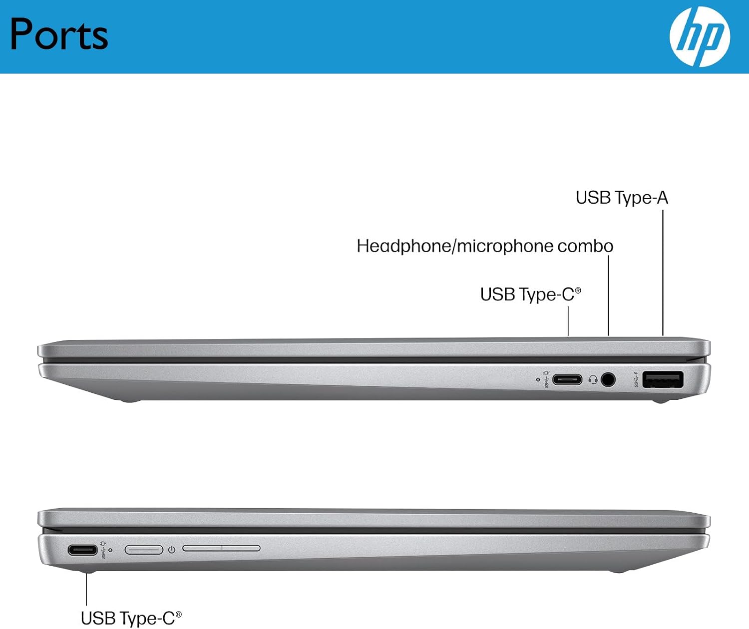 HP Chromebook Plus x360 Laptop 14' 2 in 1 Touchscreen Business Laptop for Student Intel Core i3 N305 8GB RAM 256GB UFS Backlit KB Wi-Fi 6 Chrome OS w/Google AI (Renewed)