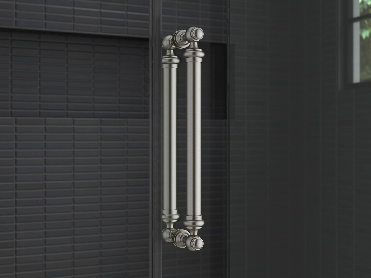 Kohler K-701728-BN 16-7/16' Back to Back Shower Door Handles, Vibrant Brushed Nickel