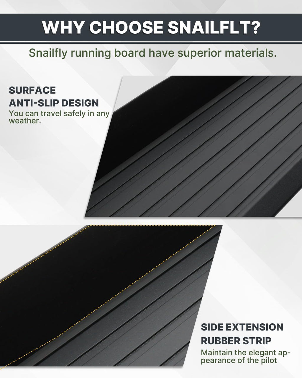 Running Boards Fit for 2023-2026 Honda Pilot Aluminum Side Steps | 600 LBS Load, No-Drill Step Rails with Wide Non-Slip Platform, Side Step Bars for Kids, Elderly & Daily SUV Access