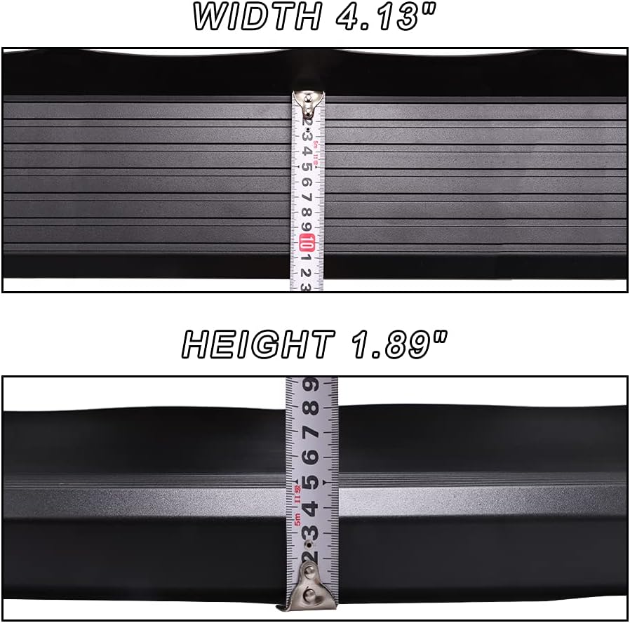 Black Running Board Fit for 2020-2026 Toyota Highlander L LE XLE XSE Limited Platinum Hybrid Bronze Edition Aluminum Alloy Side Step