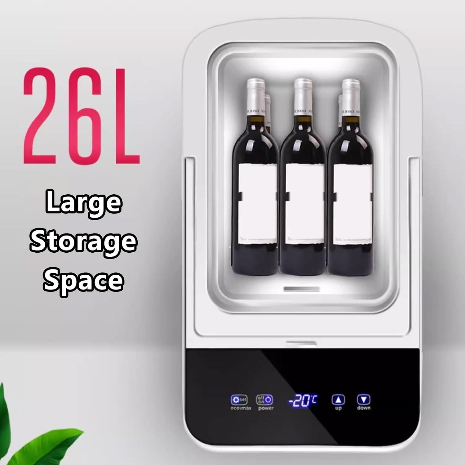 Camping Refrigerator 12v Car Refrigerator Plug in Coolers for Vehicles 18/26L Compressor Refrigeration Technology for Camping, Travel & Picnics -20°C to 10°C(31 * 55 * 28cm)