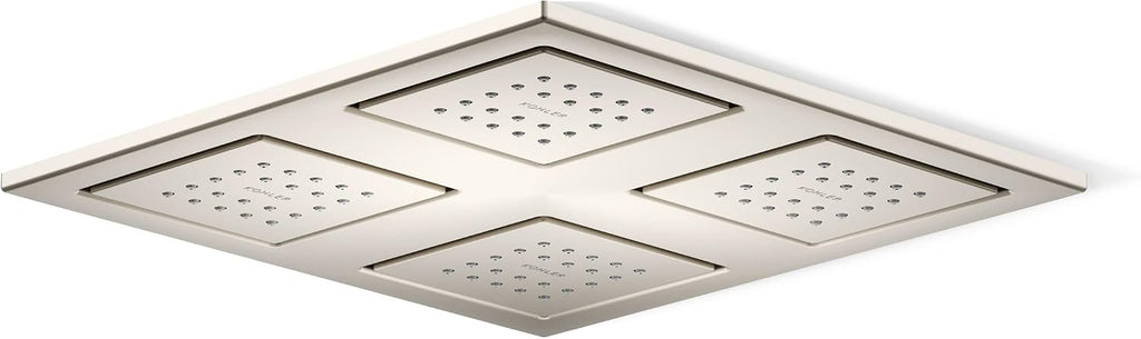 Kohler 98740-BN WaterTile® Rain Overhead shower panel with four 22-nozzle sprayheads, Vibrant Brushed Nickel