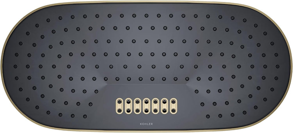 Kohler 26297-AF Statement® Oblong 18' two-function rainhead, 2.5 gpm, Vibrant French Gold