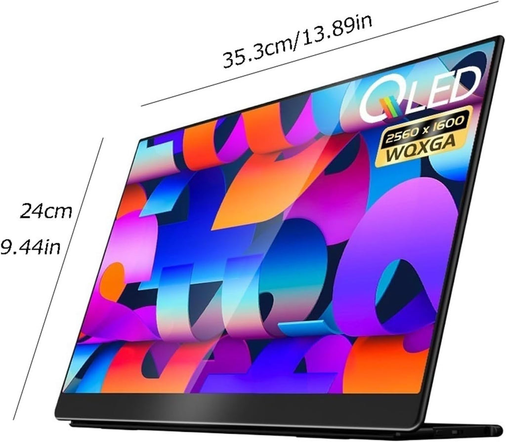 Portable Monitors 16-inch 2.5K QLED External Screen 2560 * 1600 Resolution Laptop Expansion Screen Game Office External Screen