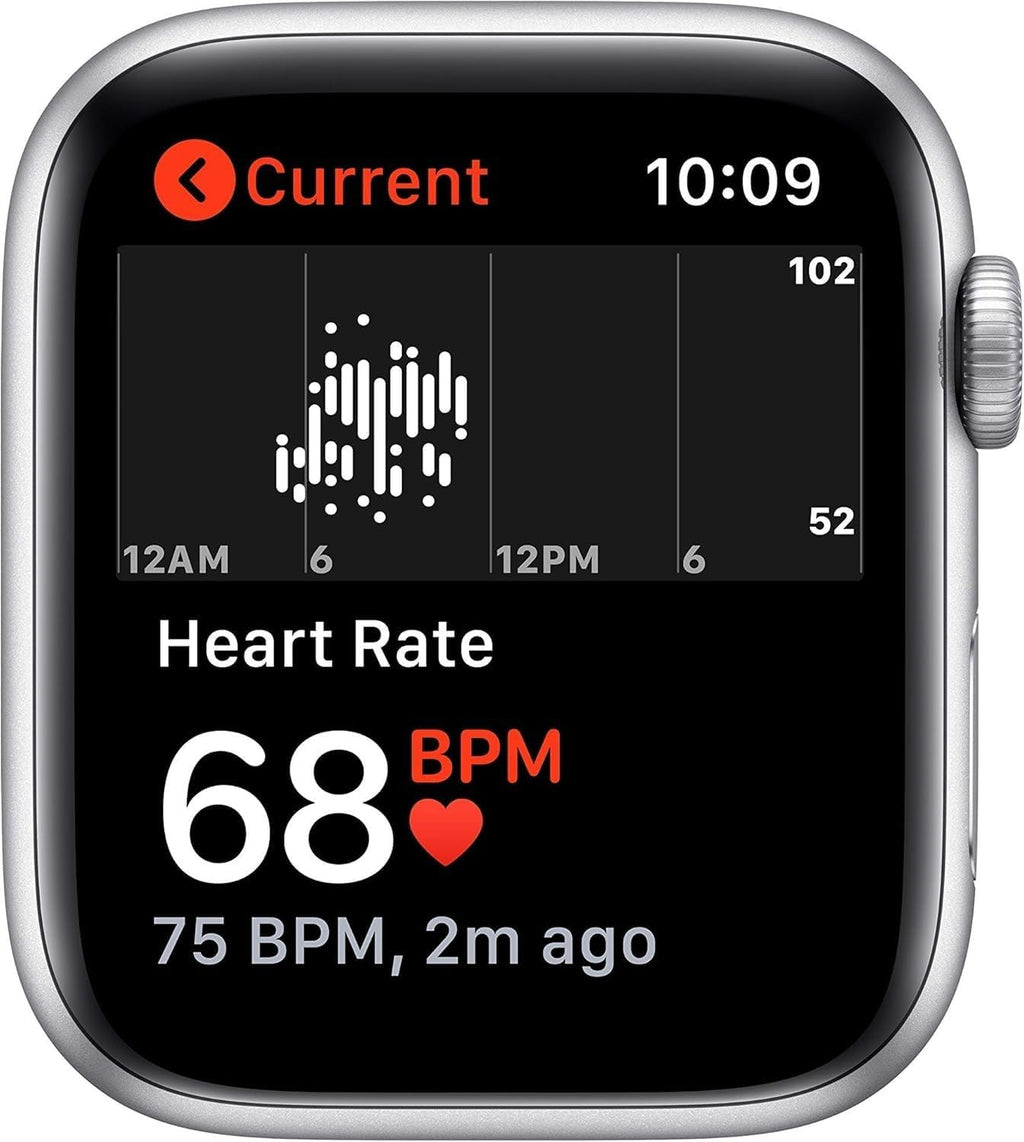 Apple Watch SE (2nd Gen) (GPS, 44mm) - Silver Aluminum Case with White Sport Band, S/M (Renewed)