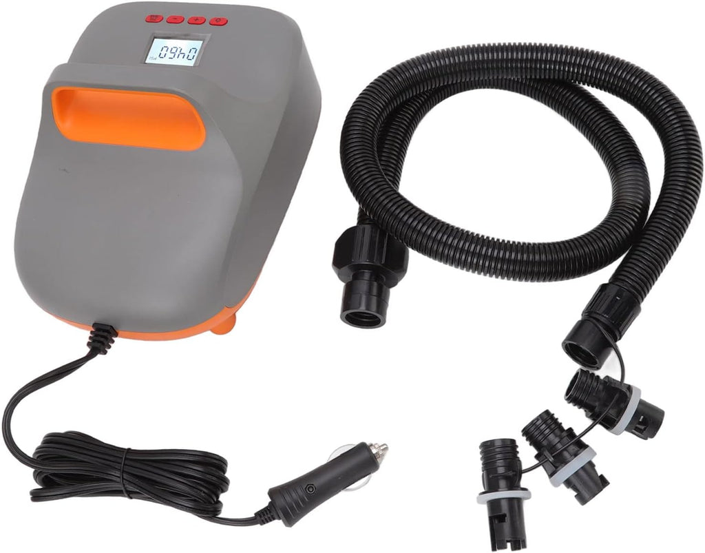 20PSI Pressure Air Pump for Paddle Board, Electric Air Pump with LCD Sn, Fast Inflation Deflation for, Inflatable Boats, Tents, Includes Hose and 3 Nozzles, 12V Car Ector