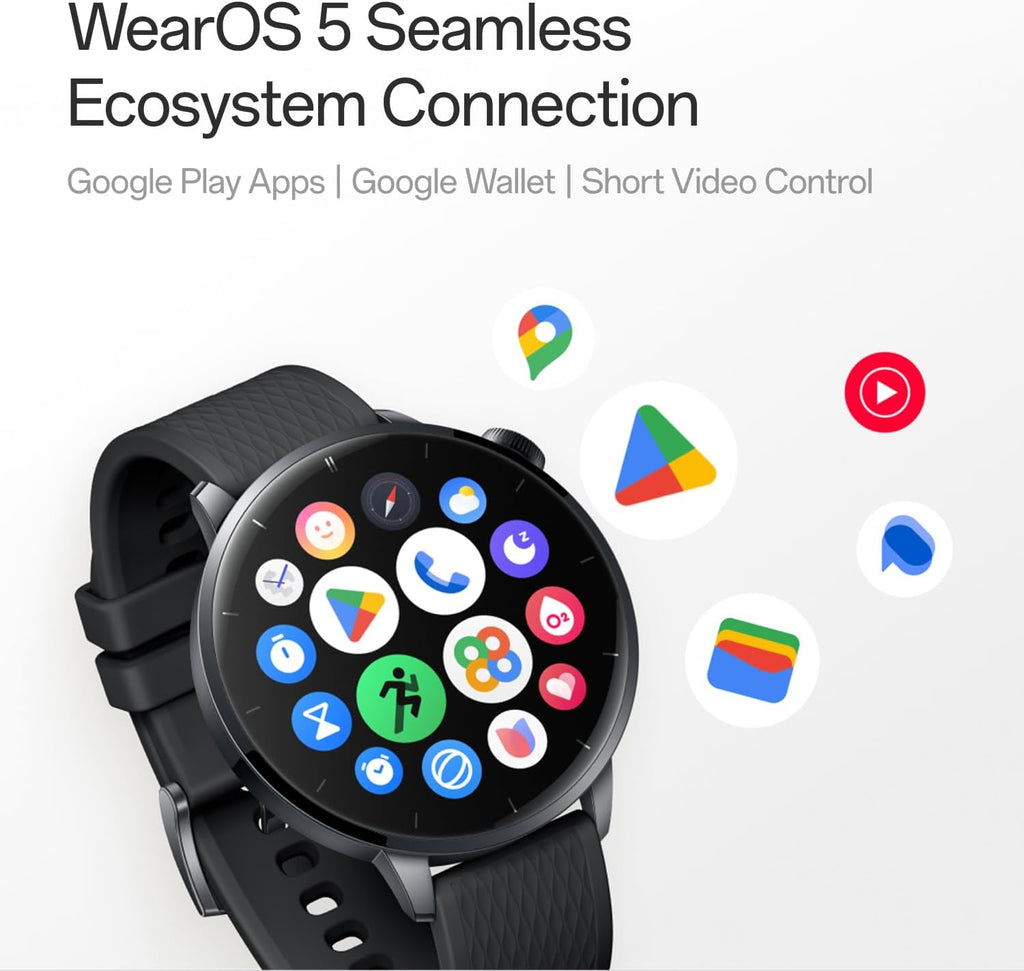 OnePlus Watch 3 43mm Silver Steel, 1.32-Inch Round Display, Silver Steel, WearOS, 32GB Storage, Sleep Tracking, 345mAh Battery, Bluetooth, Lithium Ion, Multi-GNSS, not Compatible with iOS