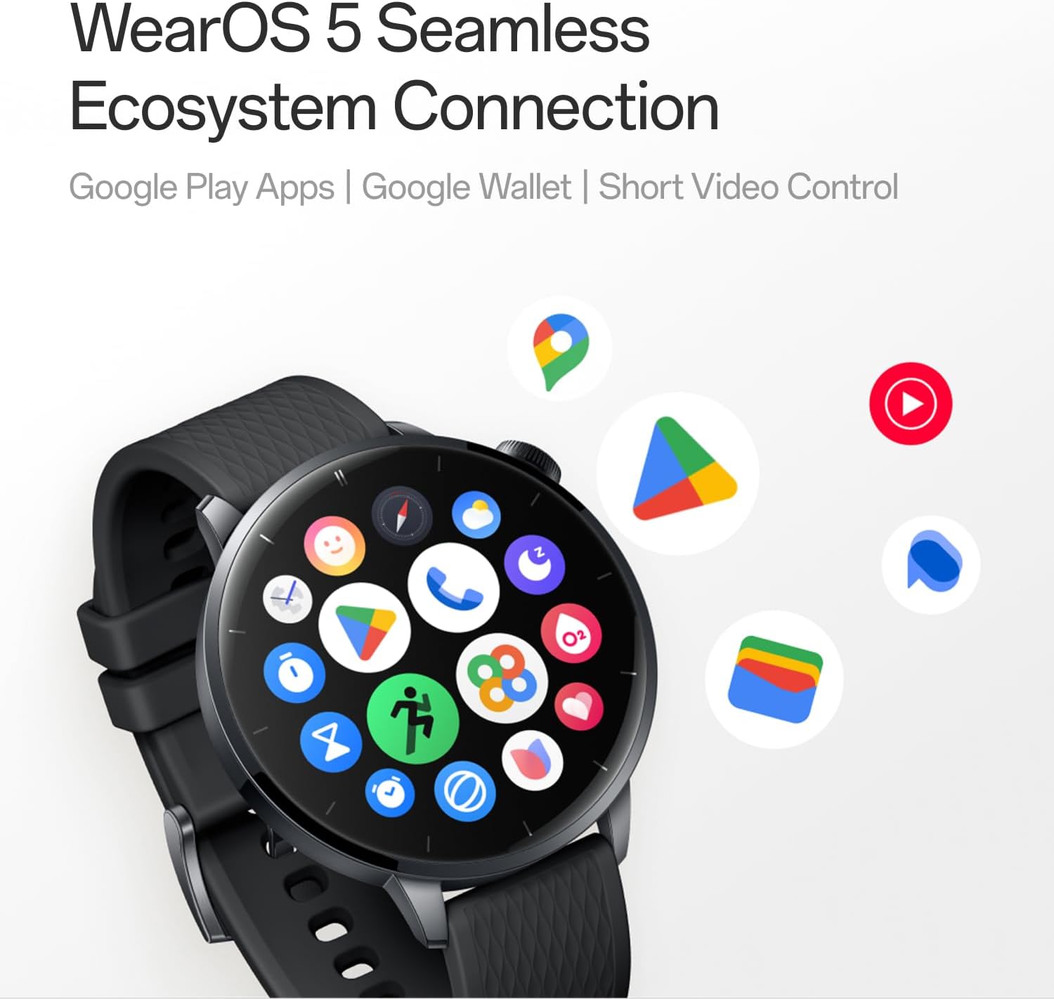 OnePlus Watch 3 43mm Silver Steel, 1.32-Inch Round Display, Silver Steel, WearOS, 32GB Storage, Sleep Tracking, 345mAh Battery, Bluetooth, Lithium Ion, Multi-GNSS, not Compatible with iOS