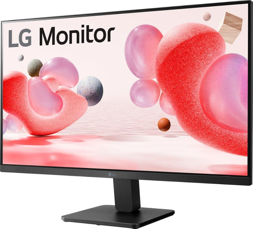 LG 27 inch Monitor, FHD IPS Display, AMD FreeSync Premium, 100Hz, 5ms, 3-Side Virtually Borderless Design, HDMI, Black, with HDMI Cable