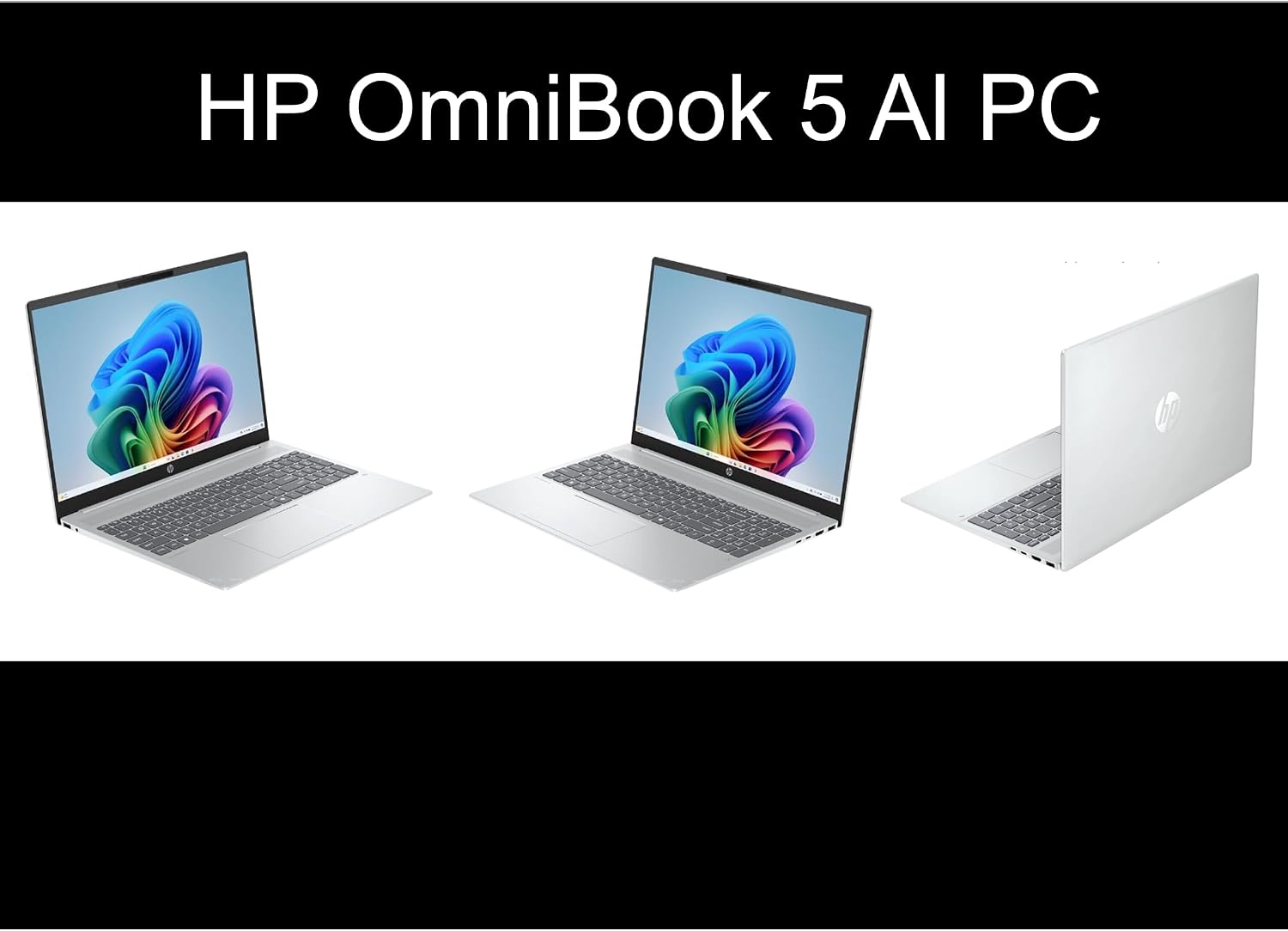 HP OmniBook 5 Next Gen AI Laptop 16.0' Touchscreen 2K IPS Display (Intel Ultra 5-225U, 16GB LPDDR5X, 1TB PCIe SSD, Backlit KB, Copilot+, Webcam, Win 11 Pro) w/Dockztorm USB Port Expander