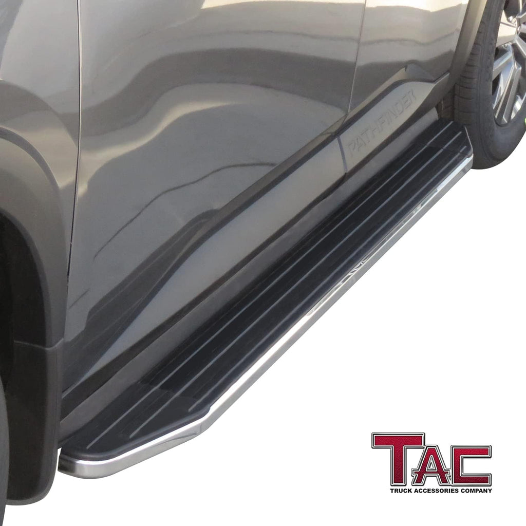 TAC Running Boards Compatible with 2022-2025 Nissan Pathfinder SUV 5.5' Aluminum Black Side Steps Nerf Bars Step Rails Exterior Accessories 2 Pieces