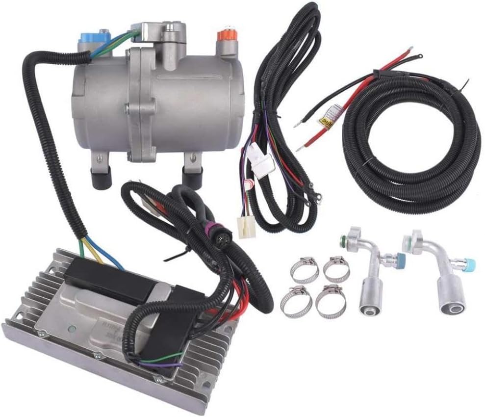 12V AC Compressor Compatible with RVs Vans Buses Compatible With Electric Air Conditioning Systems