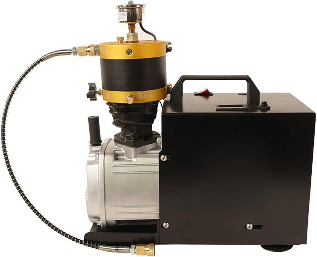 4500PSI 300BAR PCP Air Compressor Adjustable Pressure High Pressure Pump Electric Air Compressor for Scuba Inflator(220 Volt)