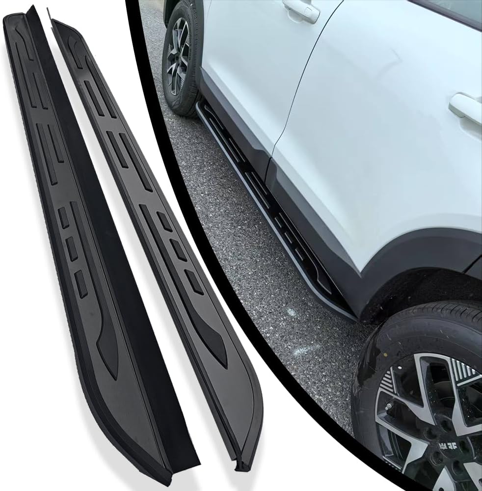 2PCS Side Step Accessories Fit for Chevy Equinox 2025 2026 Running Board Padel Step Bar Padel Aluminum Black (with Bracket) XMH