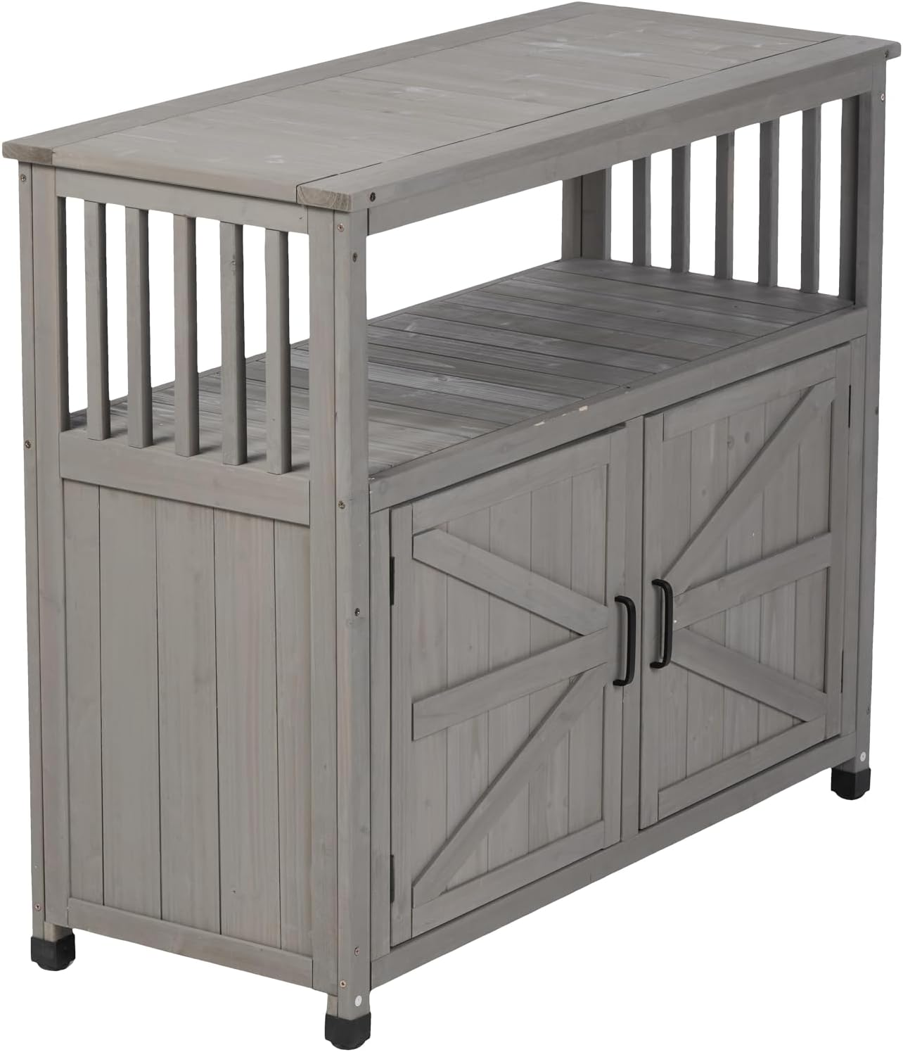 KEIKI 42 x 37 in Outdoor Storage Cabinet with 2 Doors Buffet Cabinet Sideboard Bar Table for Indoor