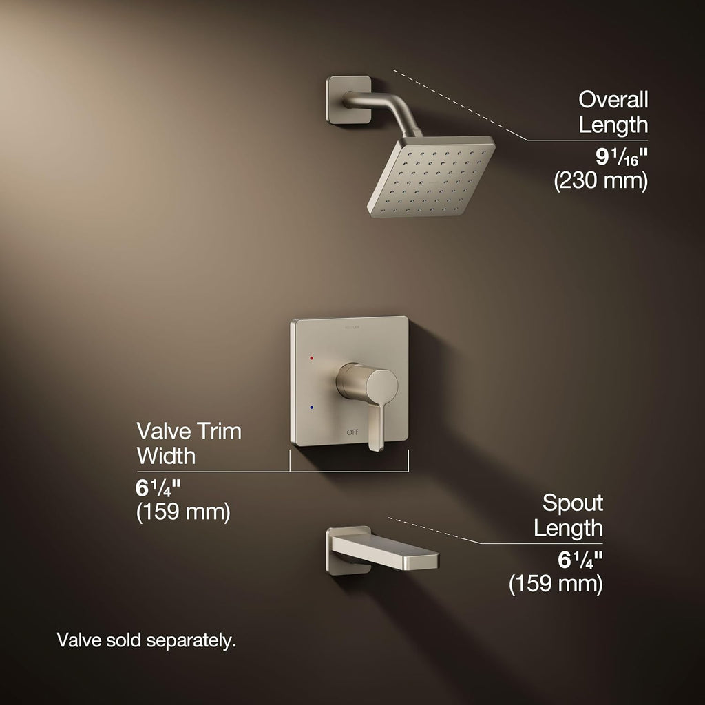 Kohler TS23502-4-BN Parallel Showerheads, Vibrant Brushed Nickel