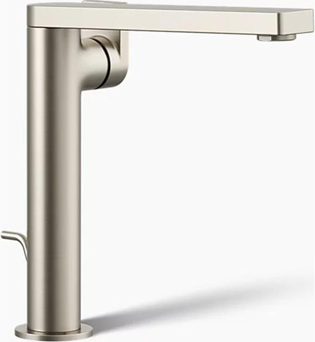 Kohler 73168-4-BN Composed® Tall Single-Handle Bathroom Sink Faucet with Lever Handle, 1.2 gpm, Vibrant Brushed Nickel