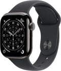 Apple Watch Series 11 [GPS + Cellular, 42mm] Slate Titanium Case with Black Sport Band, M/L (Renewed)